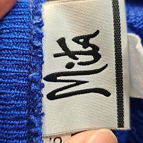 MITA Vintage Cardigan sweater. Royal blue and black. Sz 10. Nice - Picture 6 of 7